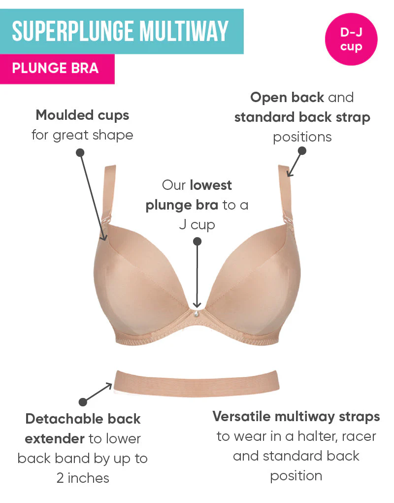 Curvy Kate Superplunge Multiway Padded Plunge Bra Latte - Image 6