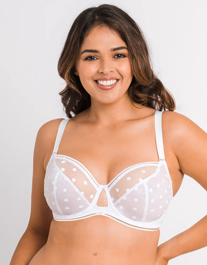 Curvy Kate Top Spot Balcony Bra White - Image 3