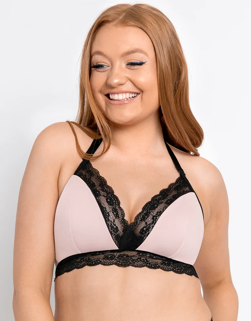 Curvy Kate Twice the Fun Reversible Non-Wired Bralette Black/Pink - Image 5