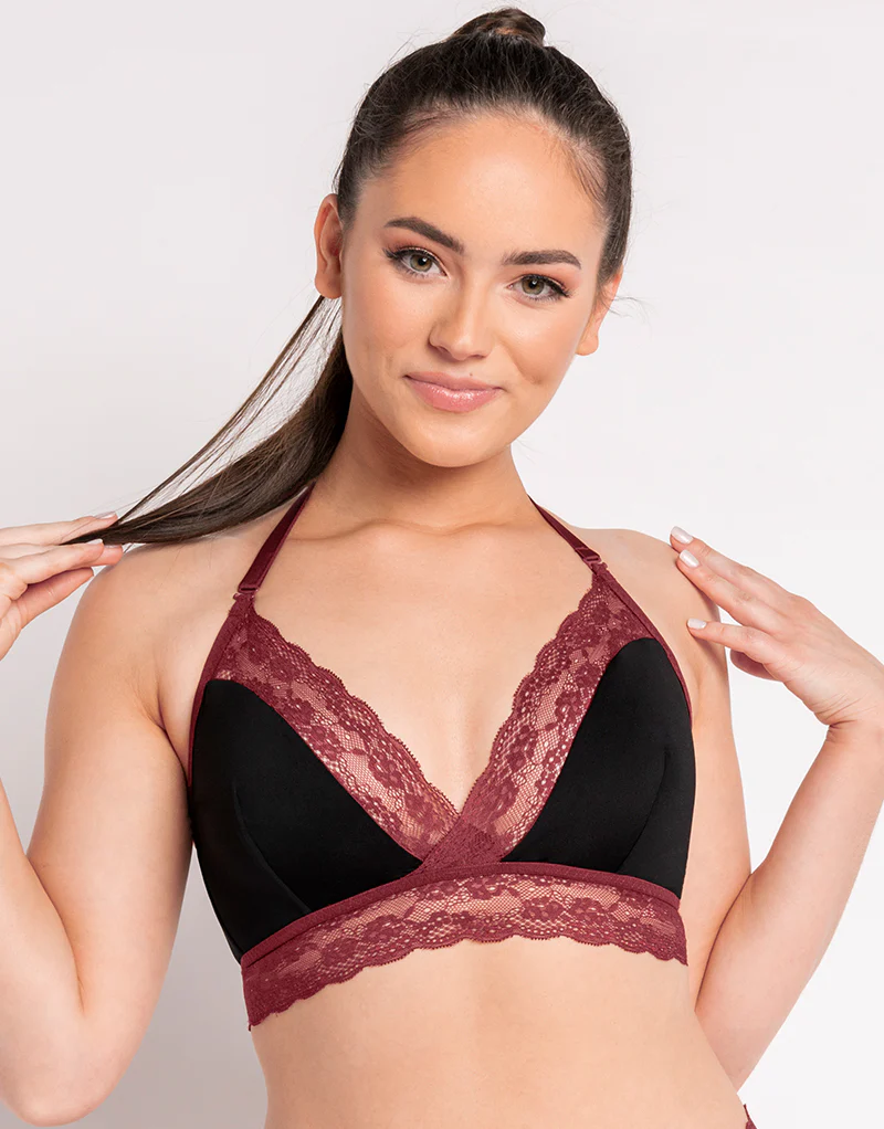 Curvy Kate Twice the Fun Reversible Non-Wired Bralette Oxblood/Black - Image 3