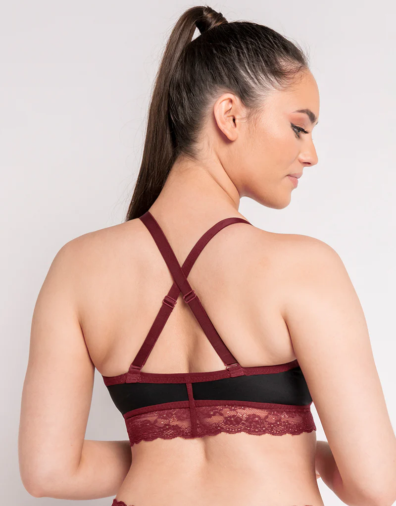 Curvy Kate Twice the Fun Reversible Non-Wired Bralette Oxblood/Black - Image 6