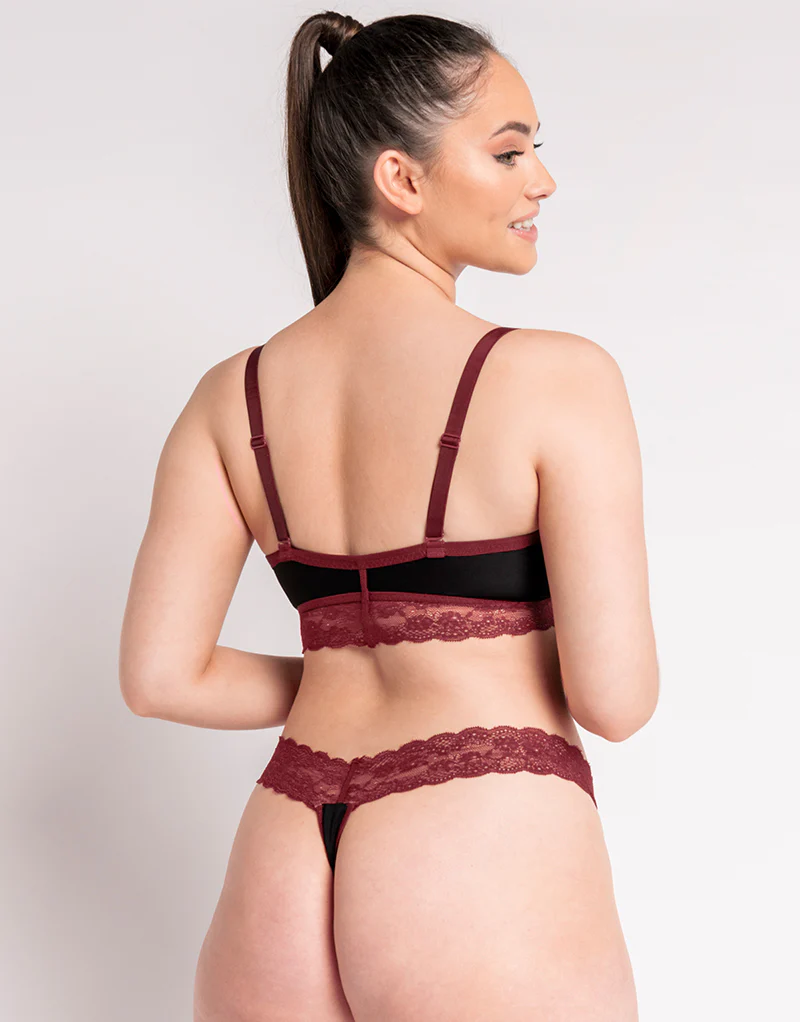 Curvy Kate Twice the Fun Reversible Non-Wired Bralette Oxblood/Black - Image 8