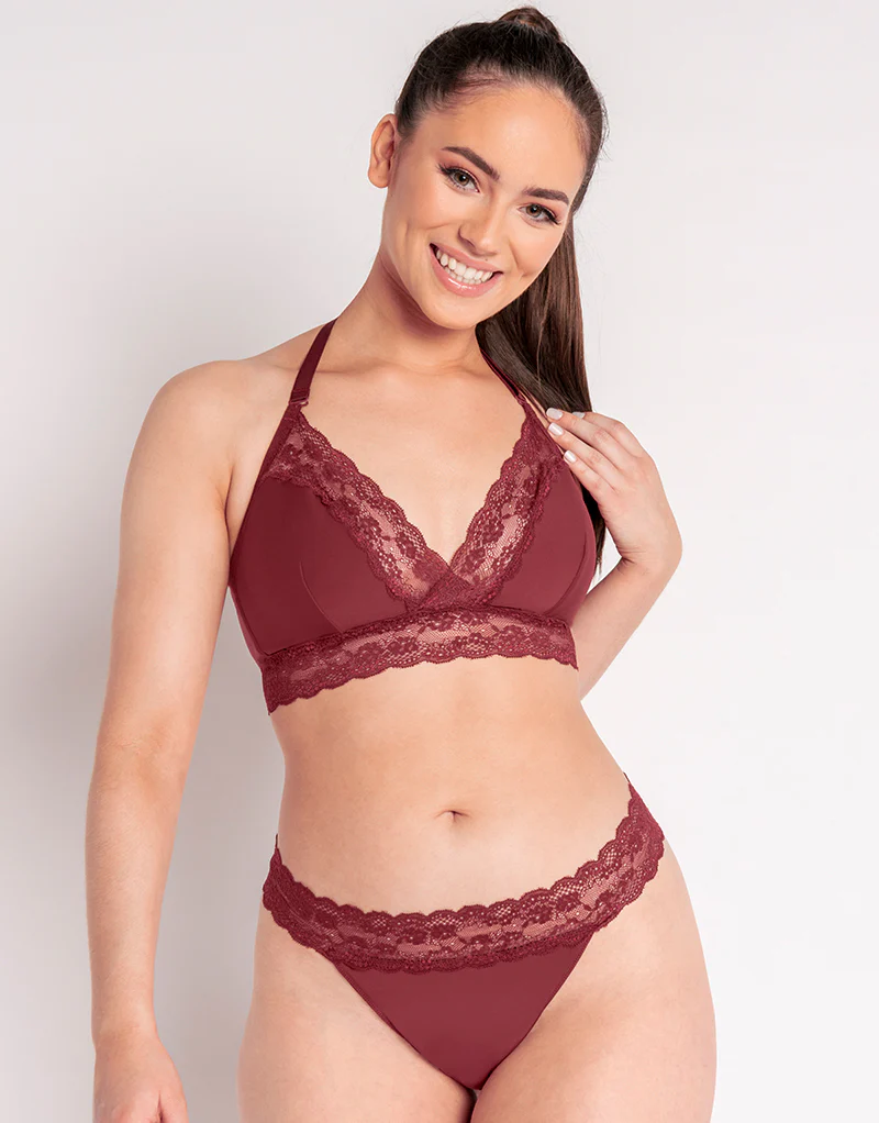 Curvy Kate Twice the Fun Reversible Non-Wired Bralette Oxblood/Black - Image 9