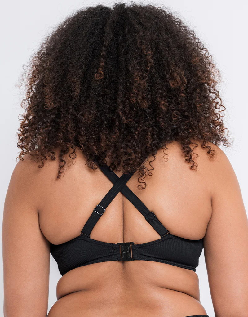 Curvy Kate Twist and Shout Non Wired Triangle Bikini Top Black - Image 5