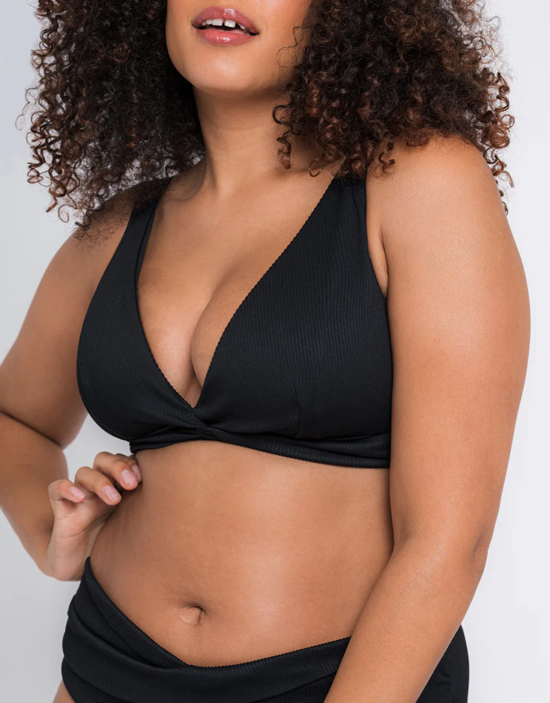 Curvy Kate Twist and Shout Non Wired Triangle Bikini Top Black - Image 7