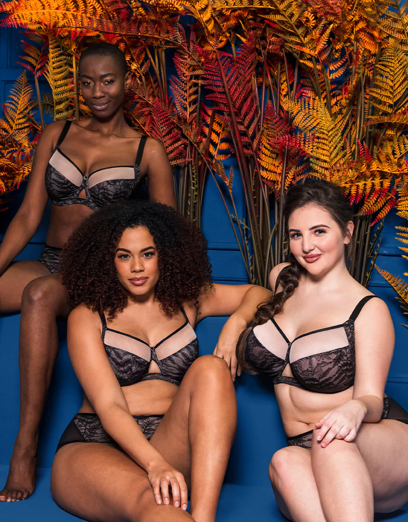 Curvy Kate Victory Allure Balcony Bra Black/Blush - Image 8