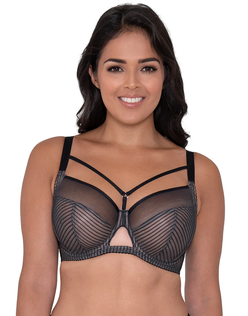 Curvy Kate Victory Pin-Up Balcony Bra Black/Slate - Image 3