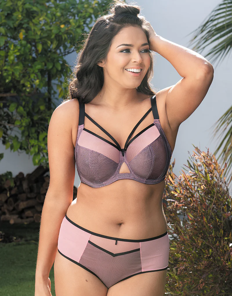 Curvy Kate Victory Viva Balcony Bra Pink/Black - Image 2