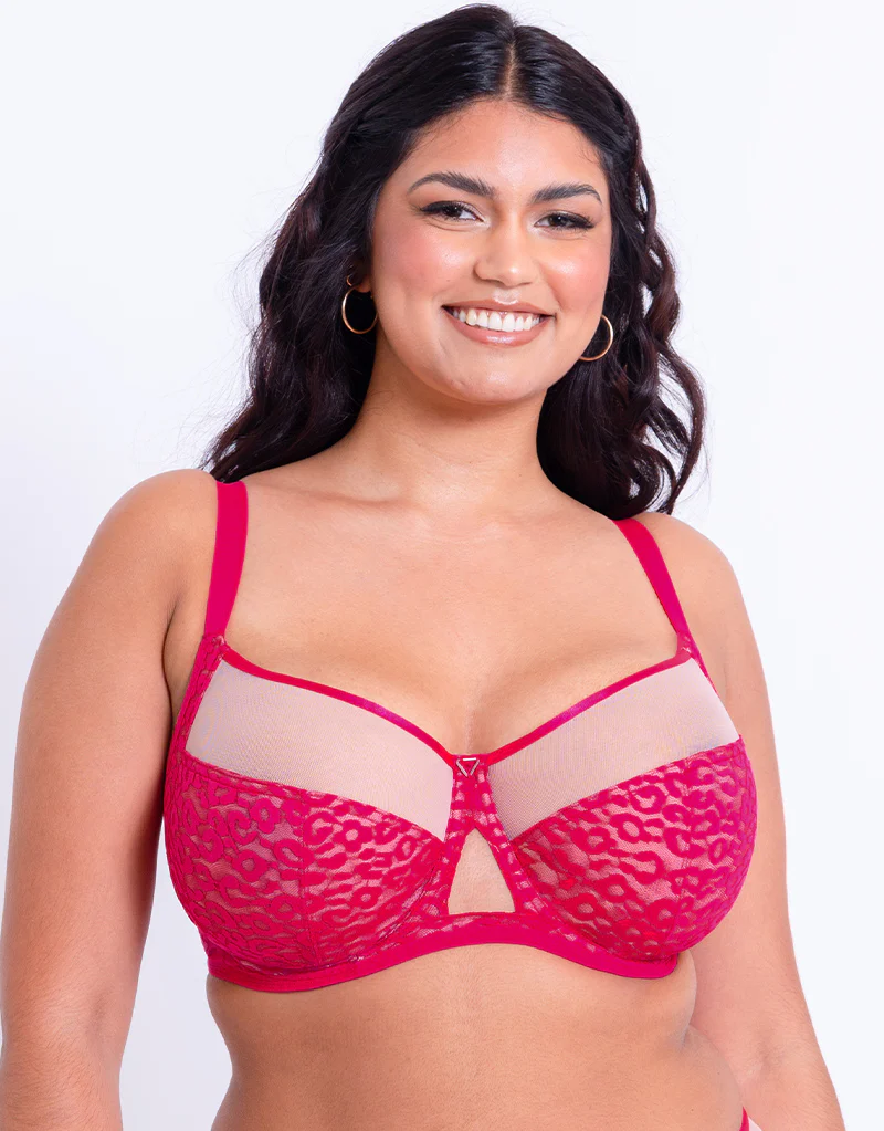 Curvy Kate Victory Wild Balcony Bra Hot Pink/ Blush - Image 3