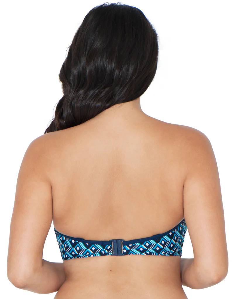 Curvy Kate Wanderlust Padded Balcony Bikini Top Blue Mix - Image 5