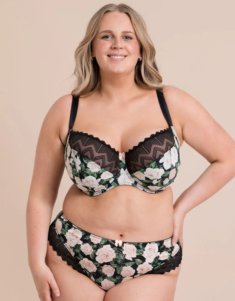Curvy Kate Wild One Brazilian Brief Floral Print - Image 3