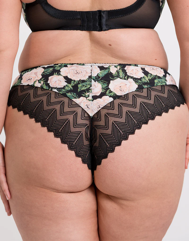 Curvy Kate Wild One Brazilian Brief Floral Print - Image 2