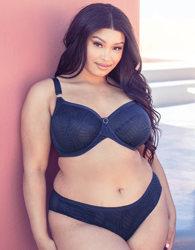 Curvy Kate WonderFull Vibe Full Cup Side Support Bra Navy - Image 2
