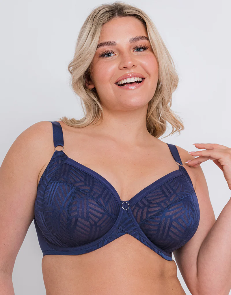 Curvy Kate WonderFull Vibe Full Cup Side Support Bra Navy - Image 3