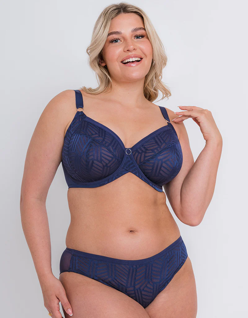 Curvy Kate WonderFull Vibe Full Cup Side Support Bra Navy - Image 7