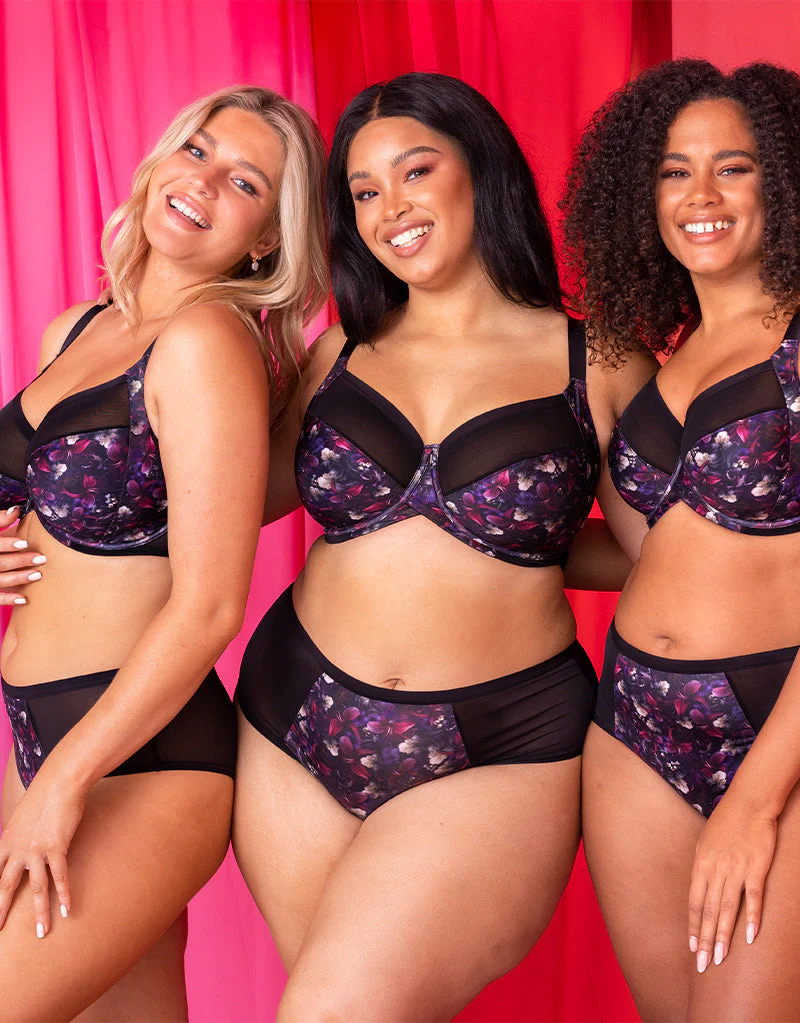 Curvy Kate WonderFully Full Cup Side Support Bra Black Floral - Image 9