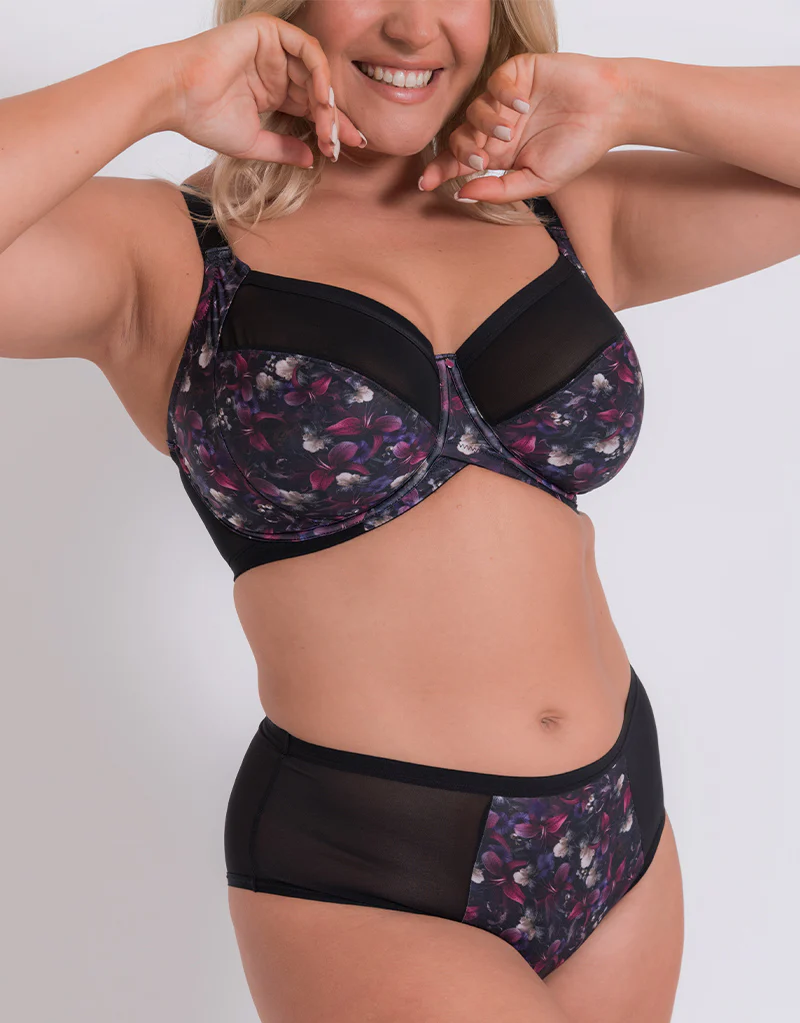 Curvy Kate WonderFully Short Black Floral - Image 3