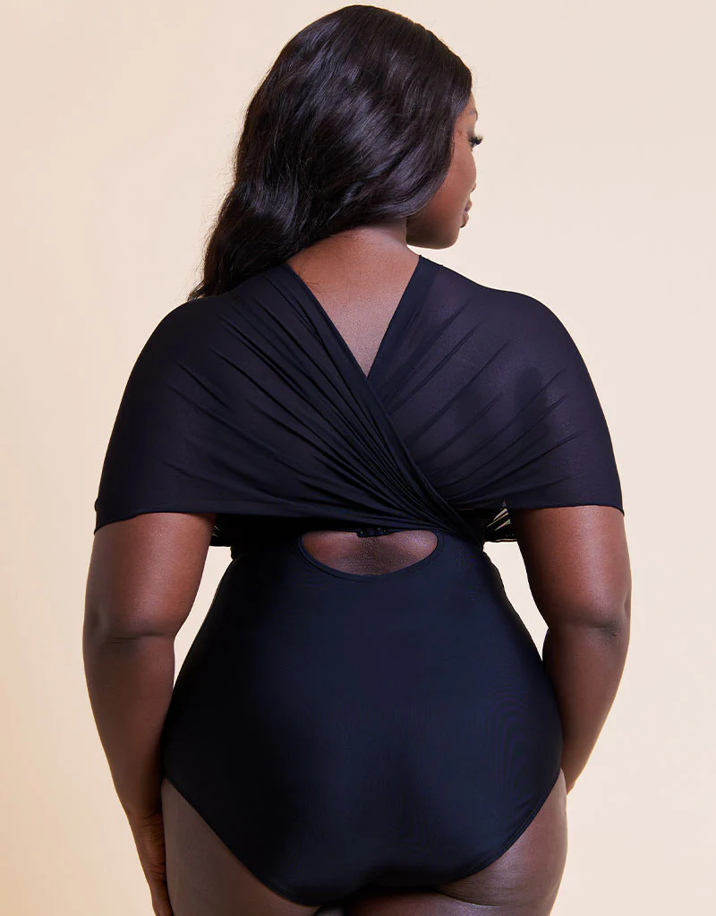 Curvy Kate Wrapsody Bandeau Strapless Multiway Swimsuit Black - Image 11