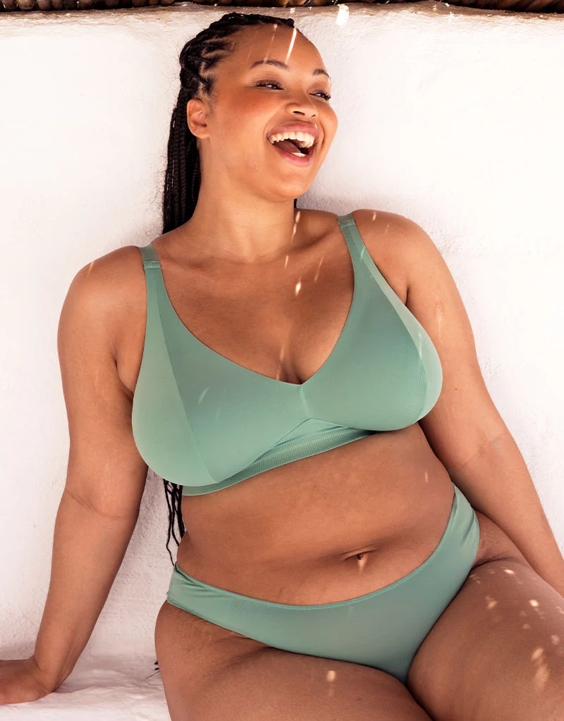 Curvy Kate Zen Non-Wired Bralette Sage Green - Image 8
