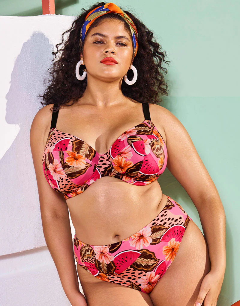 Elomi Cabana Nights Plunge Bikini Top Multi - Image 2