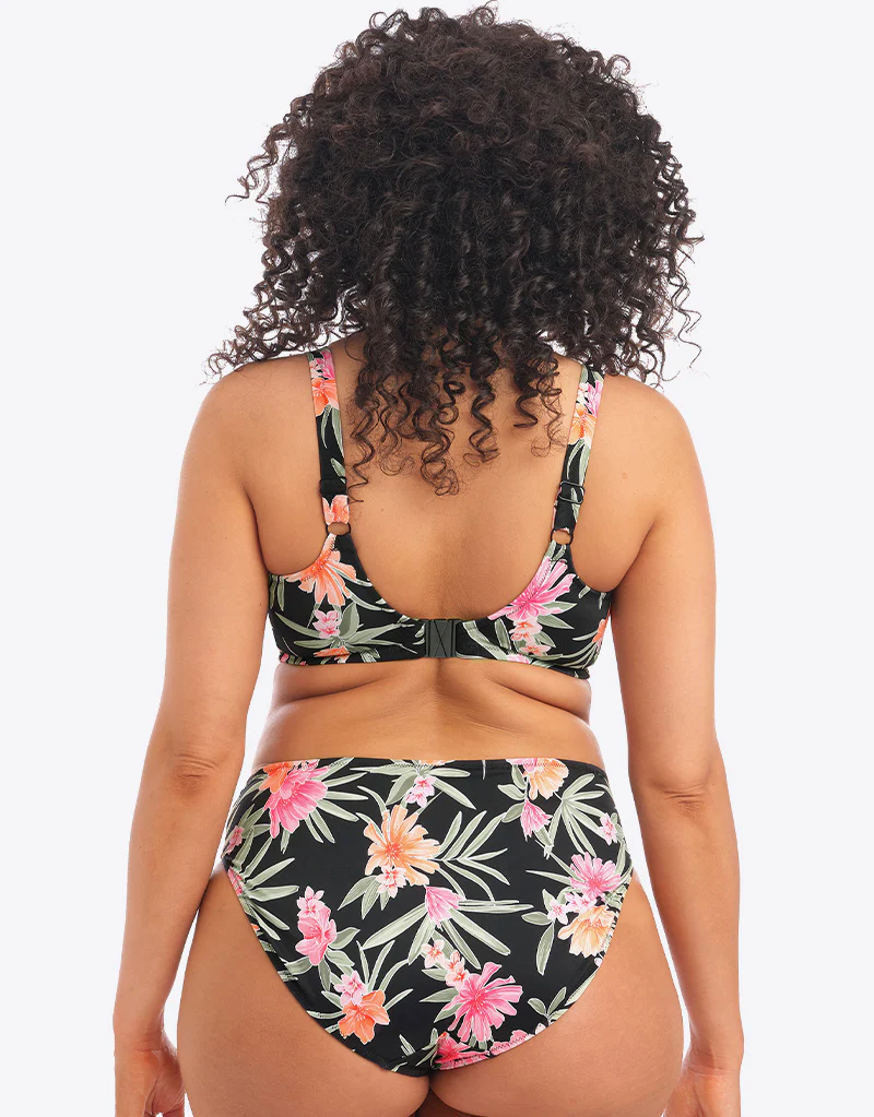 Elomi Dark Tropics Mid Rise Bikini Brief Black - Image 5