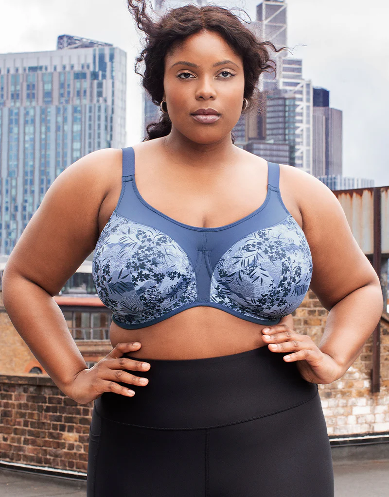 Elomi Energise Sports Bra Vintage Denim Print - Image 2