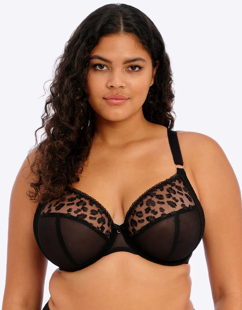 Elomi Namrah Bandless Plunge Bra Jet Black - Image 3