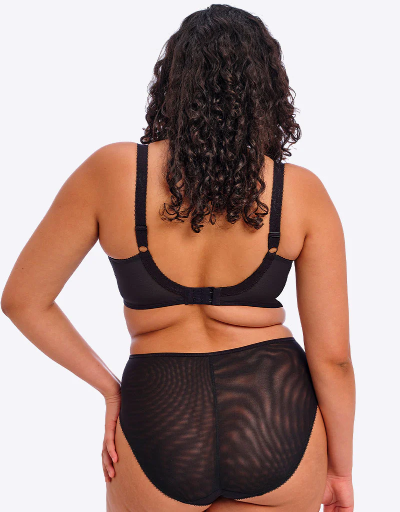 Elomi Namrah Bandless Plunge Bra Jet Black - Image 6