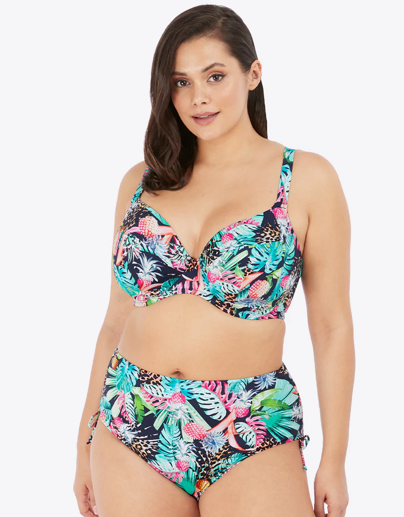 Elomi Pina Colada Plunge Bikini Top Midnight - Image 2