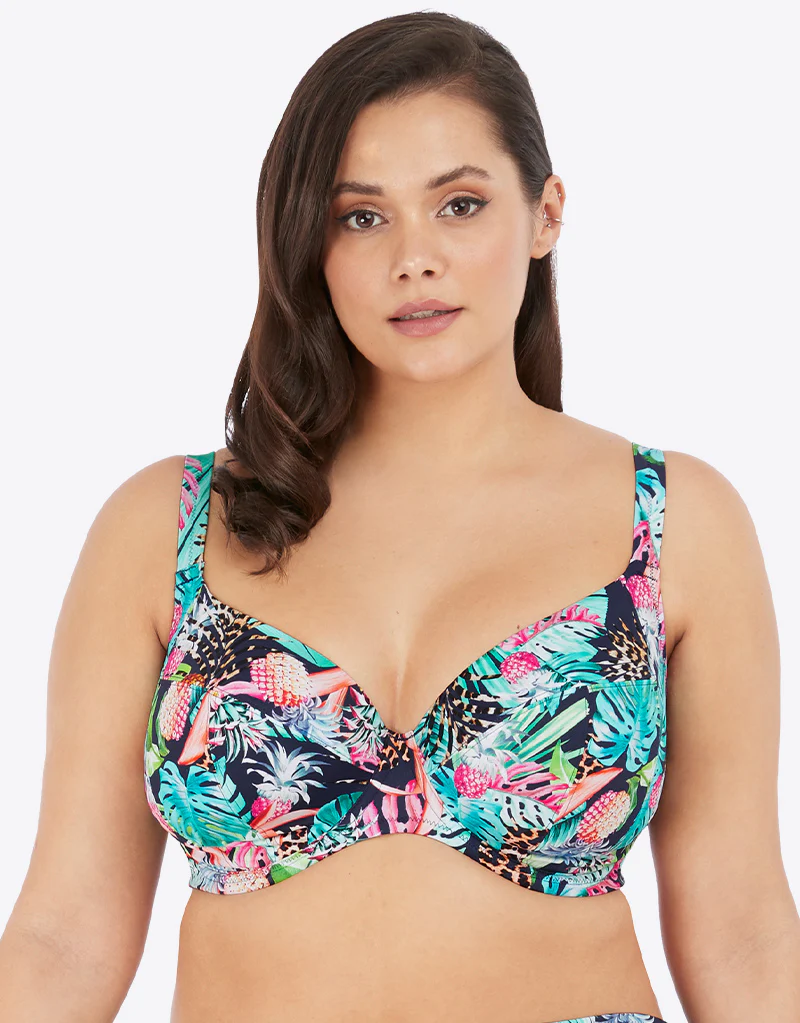 Elomi Pina Colada Plunge Bikini Top Midnight - Image 3