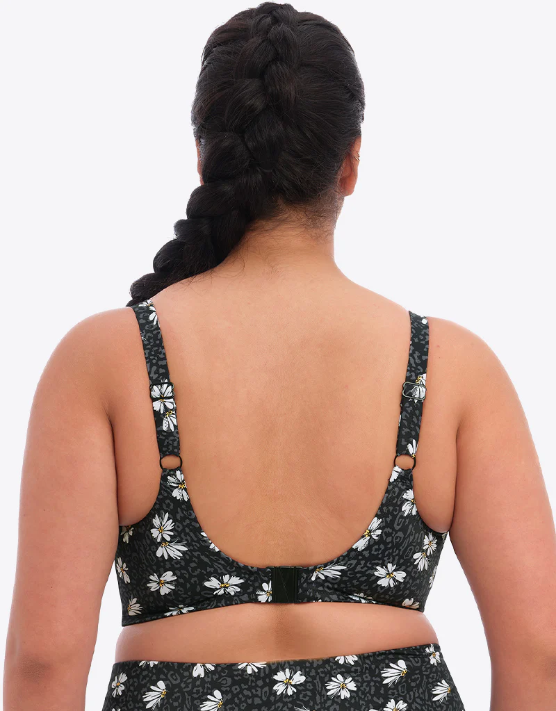 Elomi Plain Sailing Plunge Bikini Top Black Daisy - Image 5