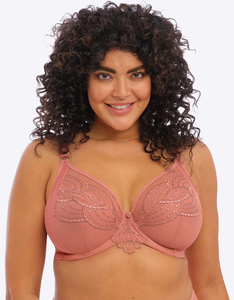 Elomi Priya Plunge Bra Rose Gold Pink - Image 3