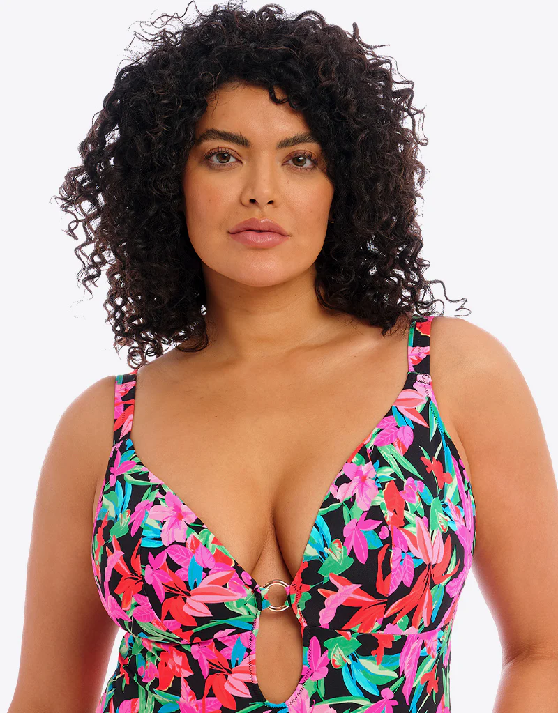 Elomi Savaneta Non Wired Swimsuit Black - Image 3