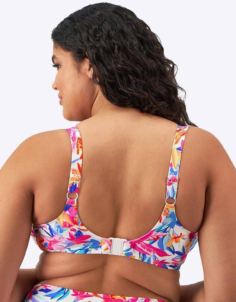 Elomi Savaneta Plunge Bikini Top White Print - Image 4