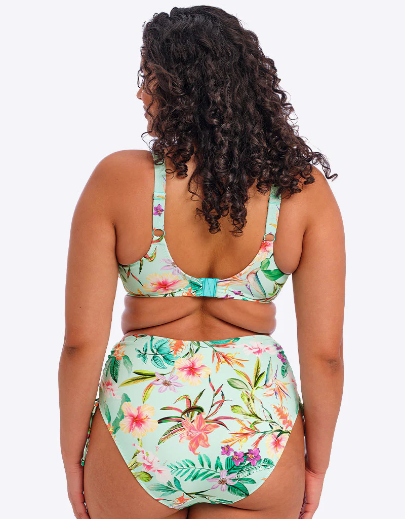 Elomi Sunshine Cove Plunge Bikini Top Aqua Print - Image 6