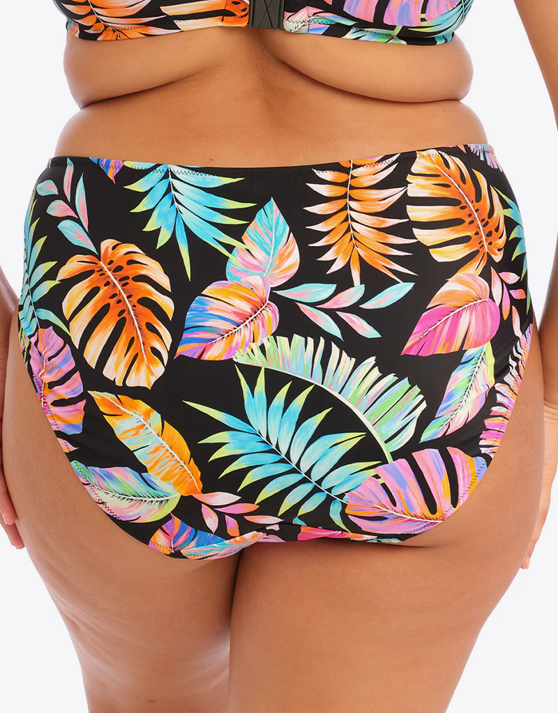 Elomi Tropical Falls Mid Rise Bikini Brief Black - Image 3