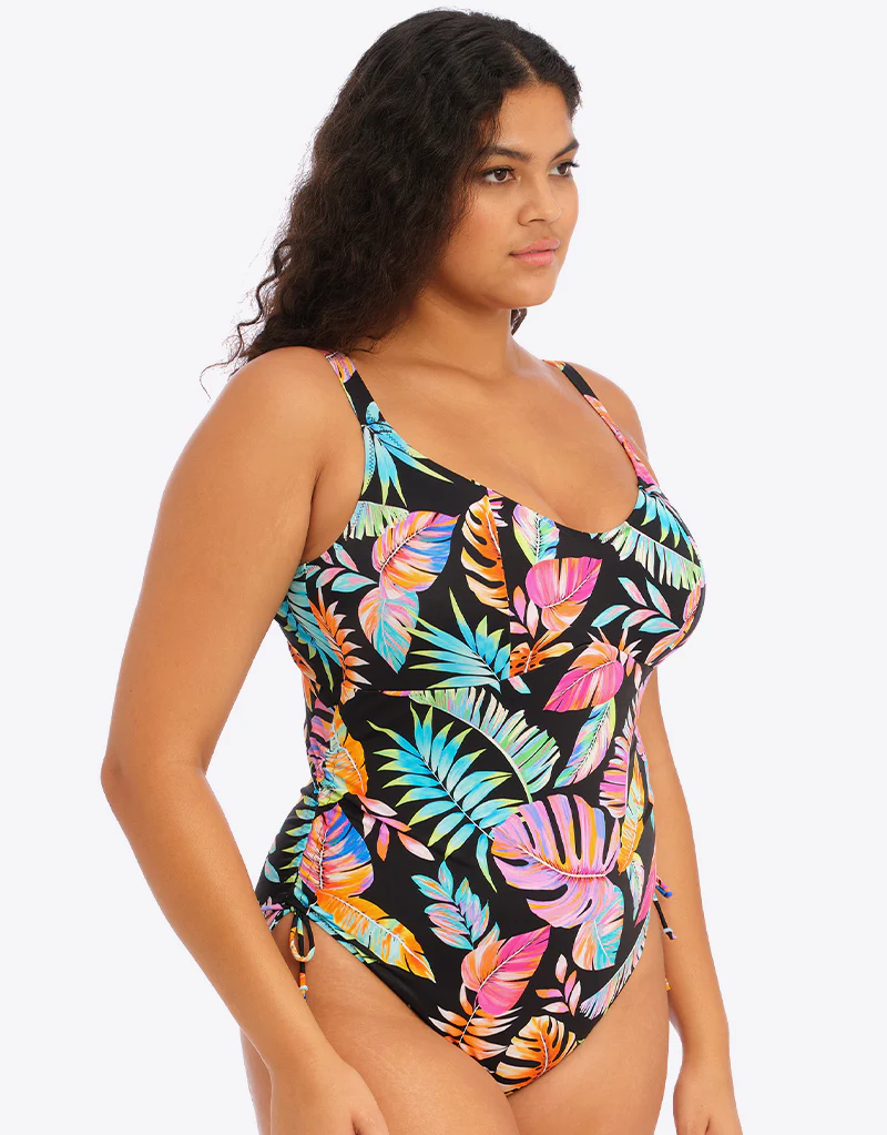 Elomi Tropical Falls Non-Wired Swimsuit Black - Image 7