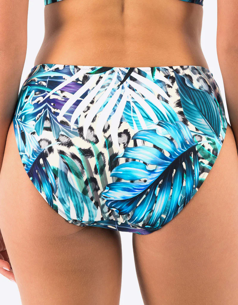 Fantasie Kabini Oasis Mid Rise Bikini Brief Aegean Blue Print - Image 3