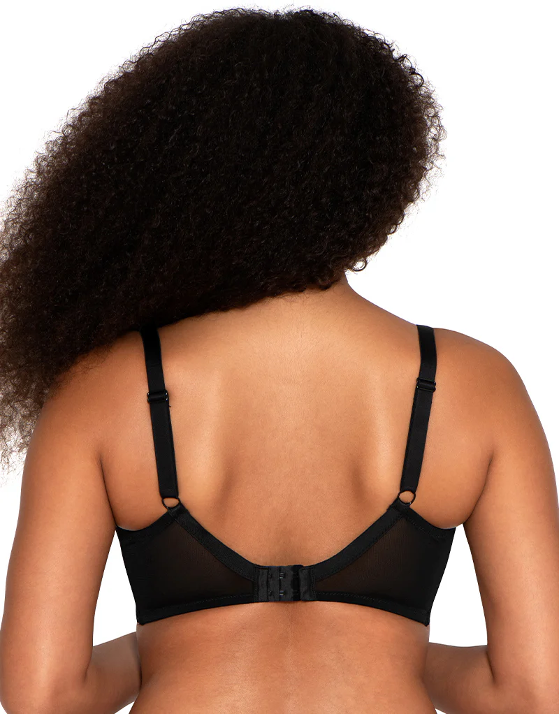 Figleaves Harper Geometric Lace Full Cup Bra Black - Image 4