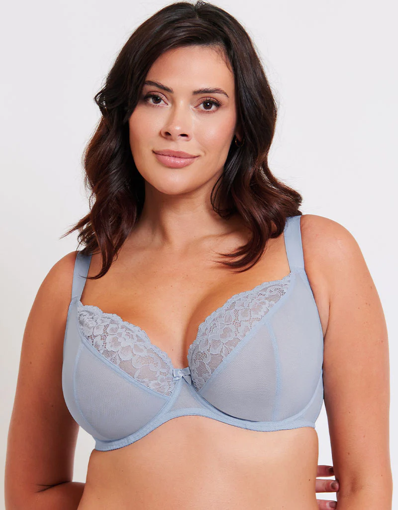 Flirtelle Chloe Plunge Bra Powder Blue - Image 3