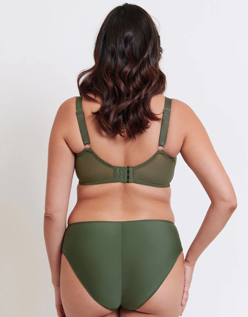 Flirtelle Emilie Deco Full Cup Side Support Bra Dusky Green - Image 6