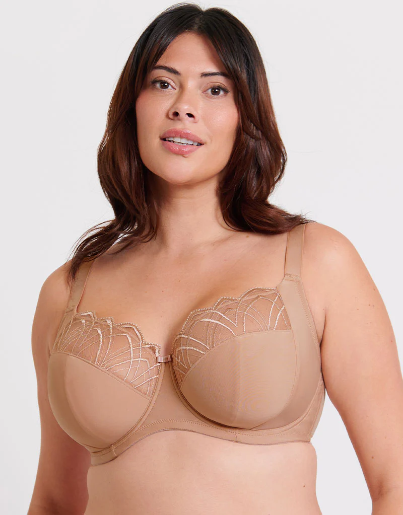 Flirtelle Emilie Deco Full Cup Side Support Bra Cafe Au Lait - Image 3