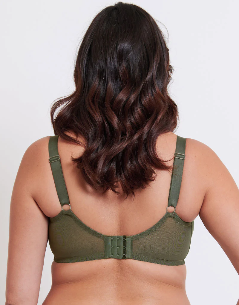 Flirtelle Emilie Deco Full Cup Side Support Bra Dusky Green - Image 5