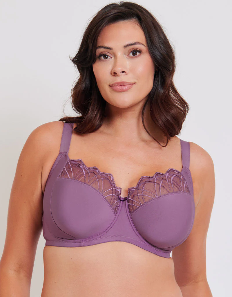 Flirtelle Emilie Deco Full Cup Side Support Bra Mauve - Image 3