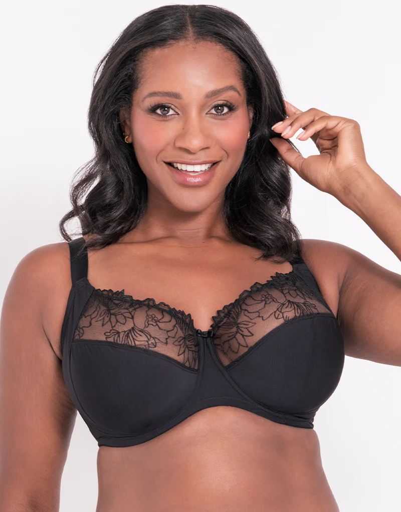 Flirtelle Emilie Full Cup Side Support Bra Black - Image 3