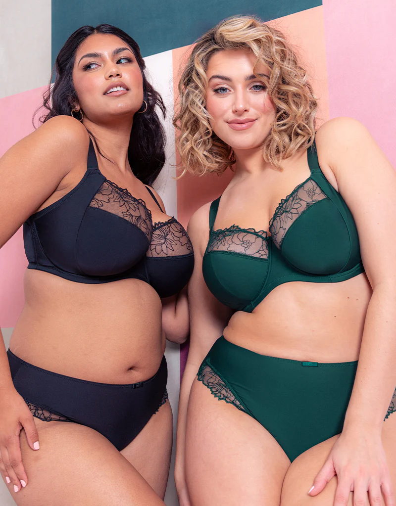Flirtelle Emilie Full Cup Side Support Bra Spruce Green - Image 8