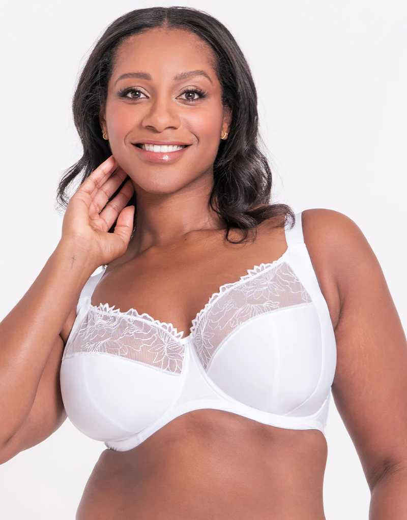 Flirtelle Emilie Full Cup Side Support Bra White - Image 3