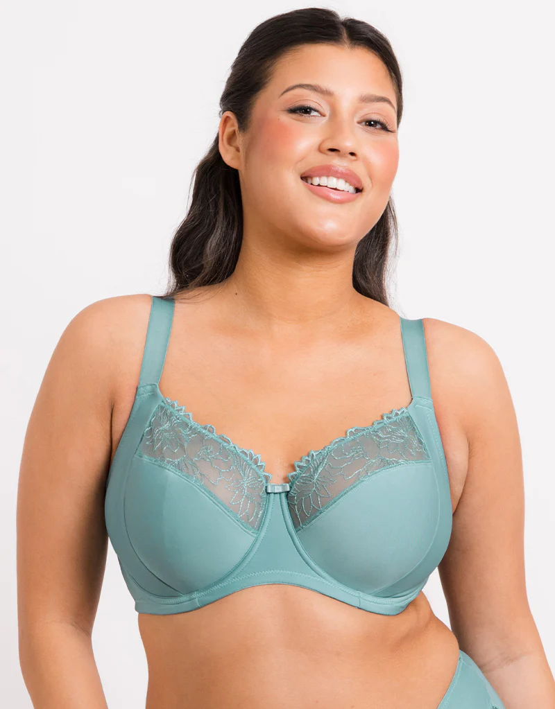 Flirtelle Emilie Full Cup Side Support Bra Mineral Blue - Image 3