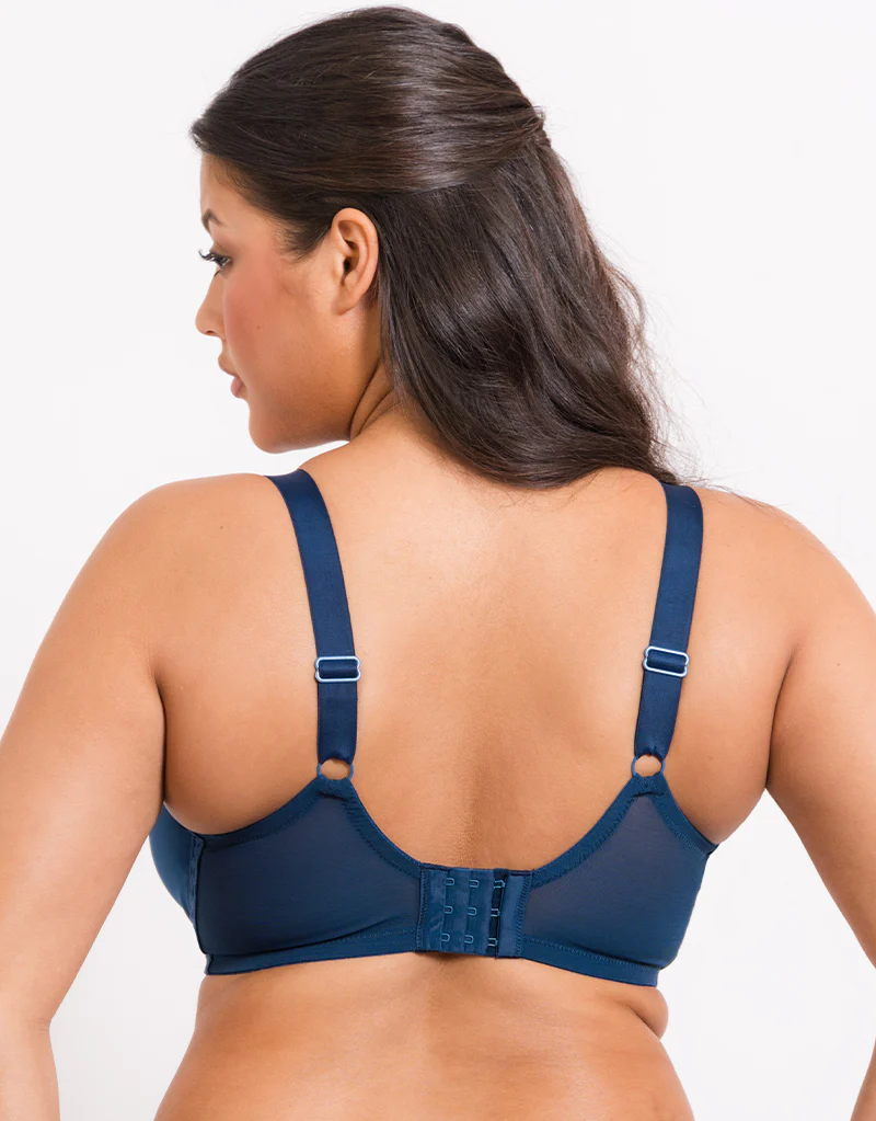 Flirtelle Emilie Full Cup Side Support Bra Navy - Image 5
