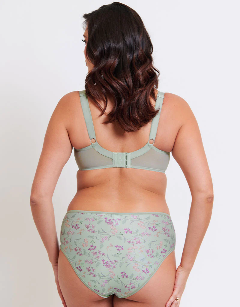 Flirtelle Swirl Balcony Bra Sage Green Print - Image 6